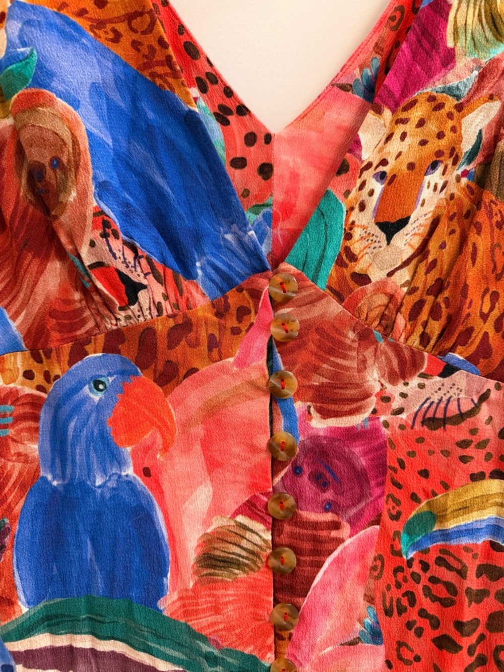Farm Rio Animal Collage Midi Dress - Picture 4 of 12